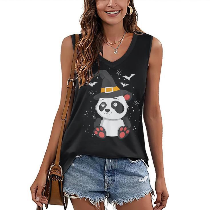 Panda Witch Halloween Bear China Animal Outfit Costume Kids Women's Vneck Tank Top