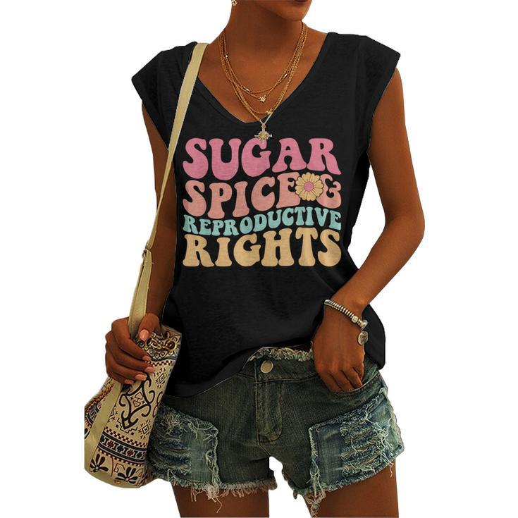 Retro Pro Choice Feminist Sugar Spice & Reproductive Rights Women's Vneck Tank Top