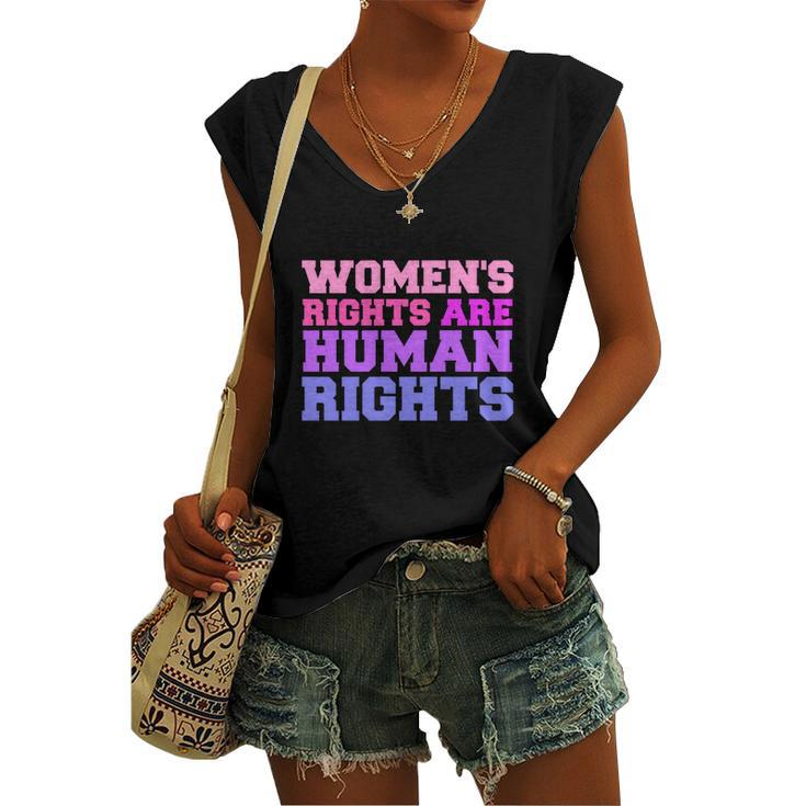 Womens Rights Are Human Rights Feminist Pro Choice Women's Vneck Tank Top