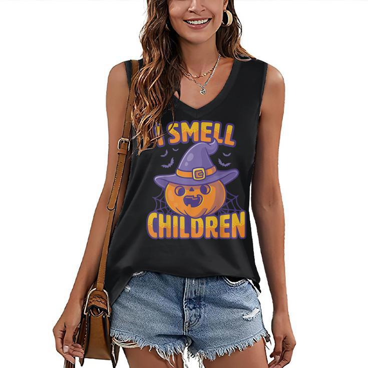 I Smell Children Dad Mom Teacher Halloween Costume Women's Vneck Tank Top