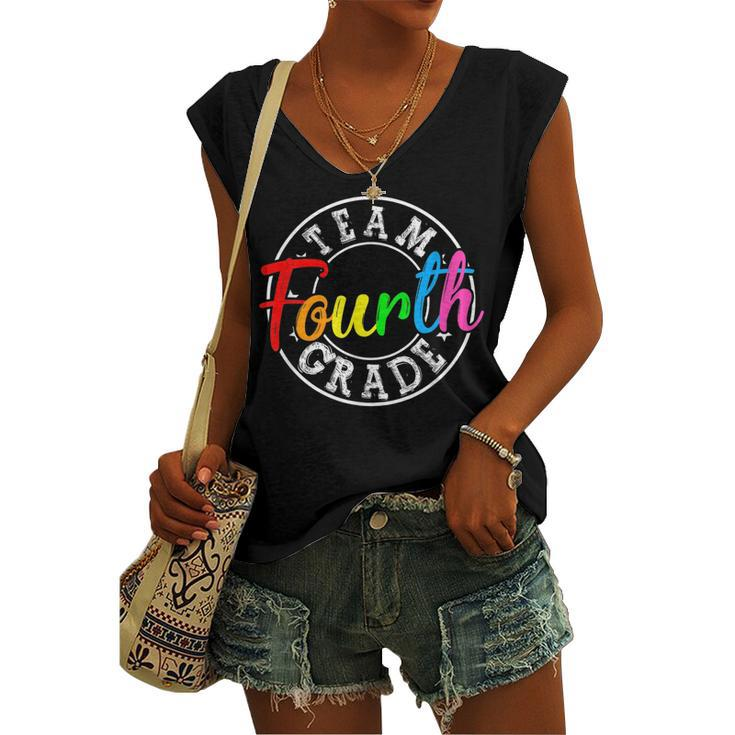 Team 4Th Grade Welcome Back To School Fourth Grade Women's Vneck Tank Top