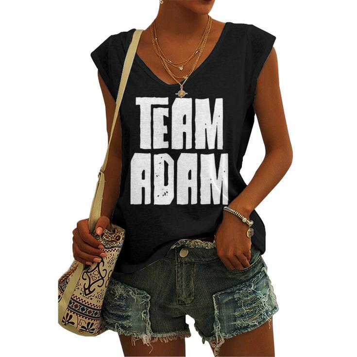 Team Adam Son Dad Mom Husband Grandson Sports Group Women's V-neck Tank Top