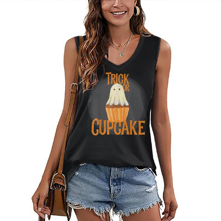 Trick Or Treat Cupcake Halloween Costume Candy Women's Vneck Tank Top
