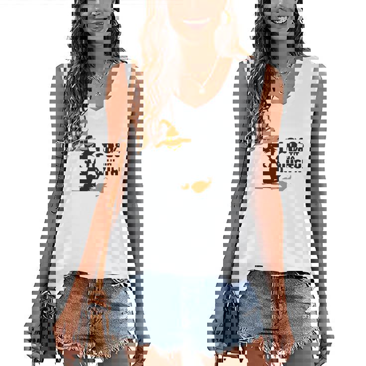 Halloween 100% That Witch Cat Women's Vneck Tank Top