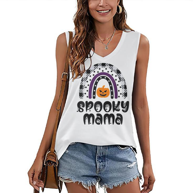 One Spooky Mama Family Halloween Costume Matching Women's Vneck Tank Top