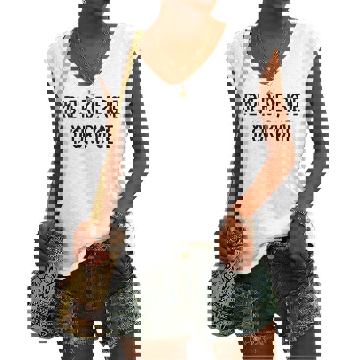Roe Your Vote Pro Choice V2 Women's Vneck Tank Top