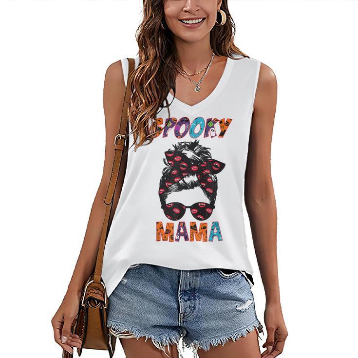 Spooky Mama Halloween Mom Women's Vneck Tank Top