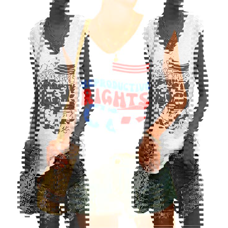 Stars Stripes Reproductive Rights Patriotic 4Th Of July V18 Women's Vneck Tank Top