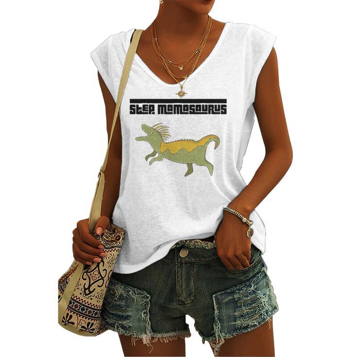 Step Momasaurus For Stepmothers Dinosaur Women's V-neck Tank Top