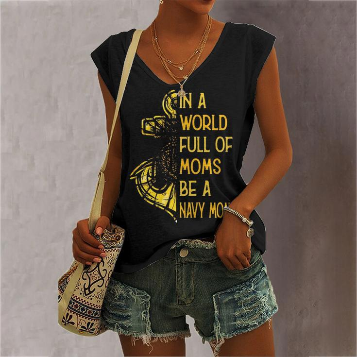 Be A Navy Mom Women's V-neck Casual Sleeveless Tank Top