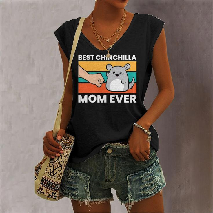 Best Chinchilla Mom Ever Pet Chinchilla Women's V-neck Tank Top