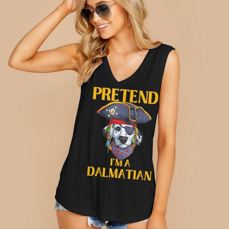 Halloween Dalmatian Costume Pretend Im A Dalmatian Women's Vneck Tank Top