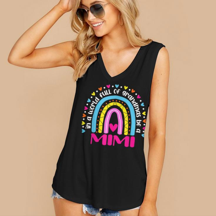 In A World Full Of Grandmas Be A Mimi Happy Mothers Day Women's V-neck Casual Sleeveless Tank Top