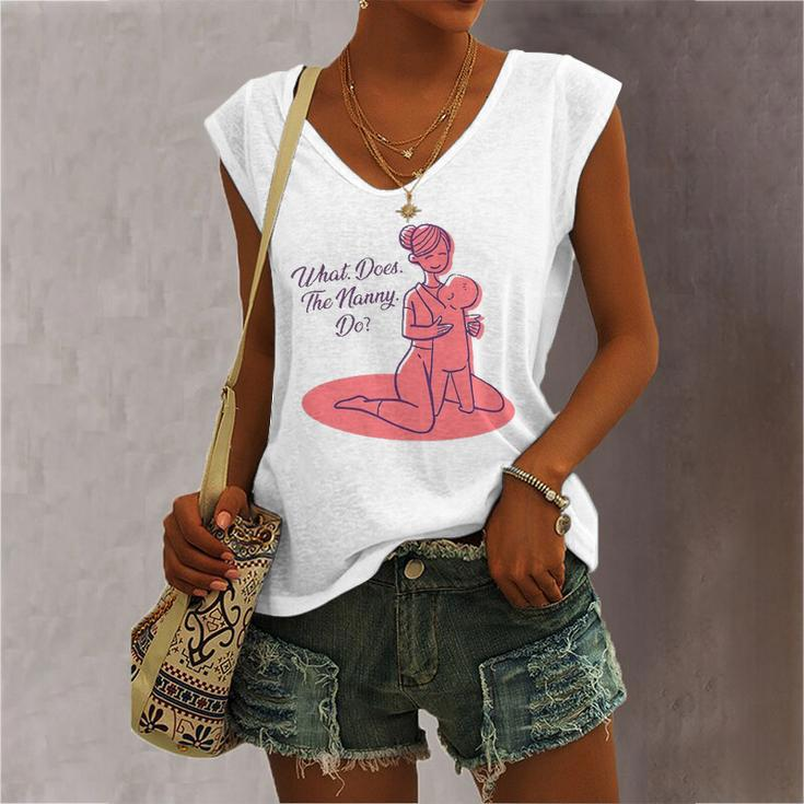What Does The Nanny Do Christine Brown Women's V-neck Tank Top