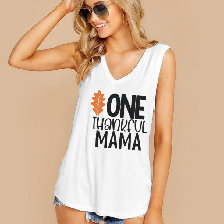 One Thankful Mama Fall For Mom Women's Vneck Tank Top