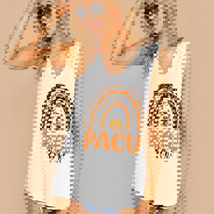 Scary Halloween Pacu Nurse Rainbow Post Anesthesia Care Unit Women's V-neck Casual Sleeveless Tank Top