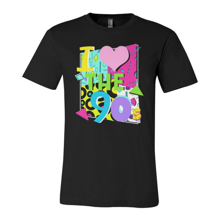 1990&8217S 90S Halloween Party Theme I Love Heart The Nineties Jersey T-Shirt