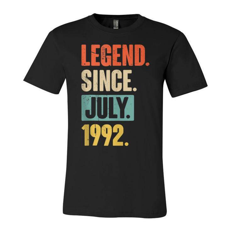 30 Years Old Gifts Legend Since July 1992 30Th Birthday  Unisex Jersey Short Sleeve Crewneck Tshirt