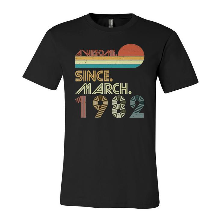 41St Birthday Vintage Awesome Since March 1982 41 Years Jersey T-Shirt