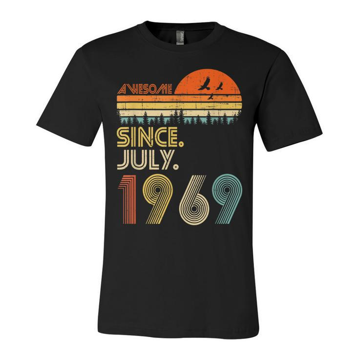 53 Years Old Awesome Since July 1969 53Rd Birthday  Unisex Jersey Short Sleeve Crewneck Tshirt