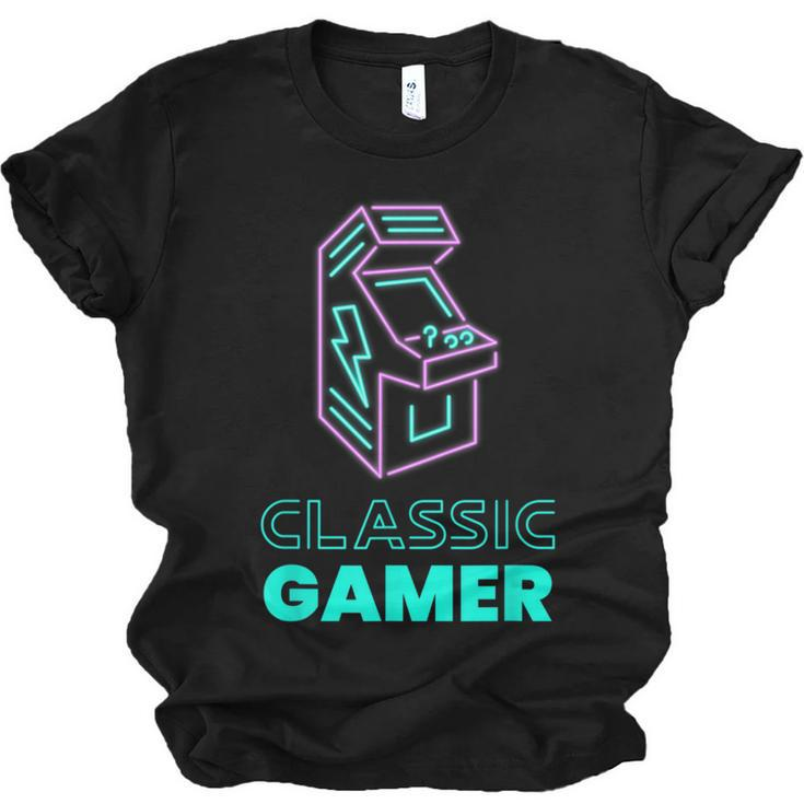 70S 80S 90S Vintage Retro Arcade Video Game Old School Gamer  V6 Men Women T-shirt Unisex Jersey Short Sleeve Crewneck Tee