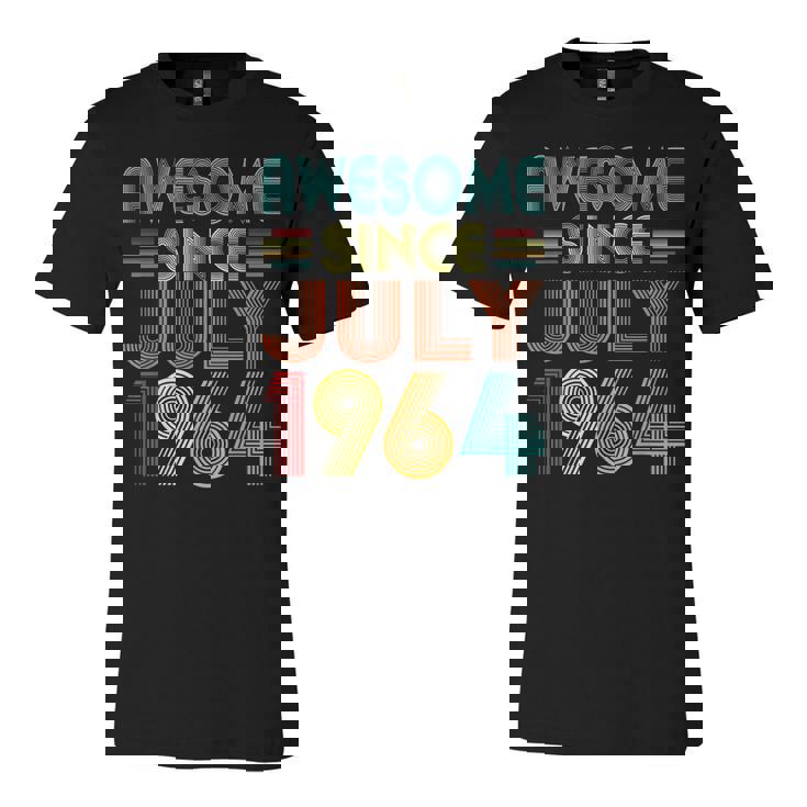 Awesome Since July 1964 Vintage 58 Years Old 58Th Birthday  Unisex Jersey Short Sleeve Crewneck Tshirt