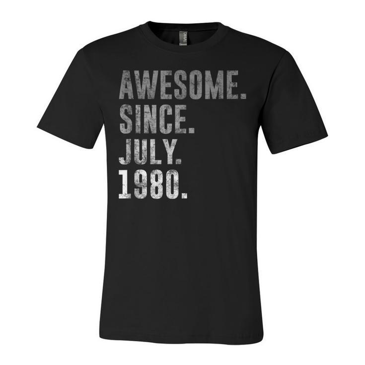 Awesome Since July 1980 42Nd Birthday Vintage 1980  Unisex Jersey Short Sleeve Crewneck Tshirt