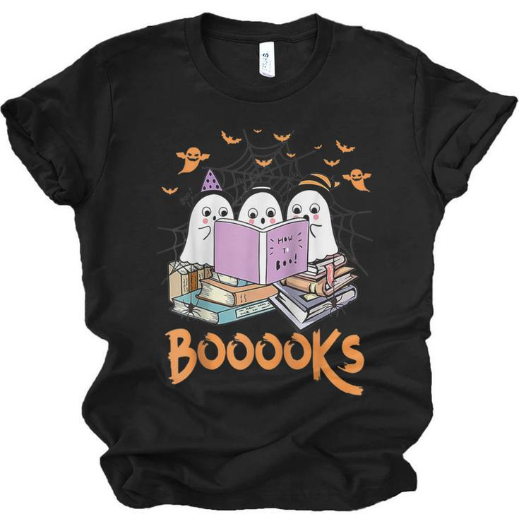 Boo Read Books Library Funny Booooks Ghost Halloween Gifts  Men Women T-shirt Unisex Jersey Short Sleeve Crewneck Tee