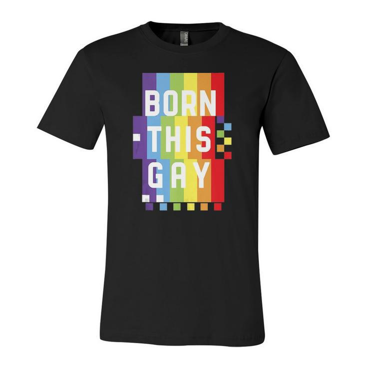 Born This Gay Quote Pride Month Rainbow Jersey T-Shirt