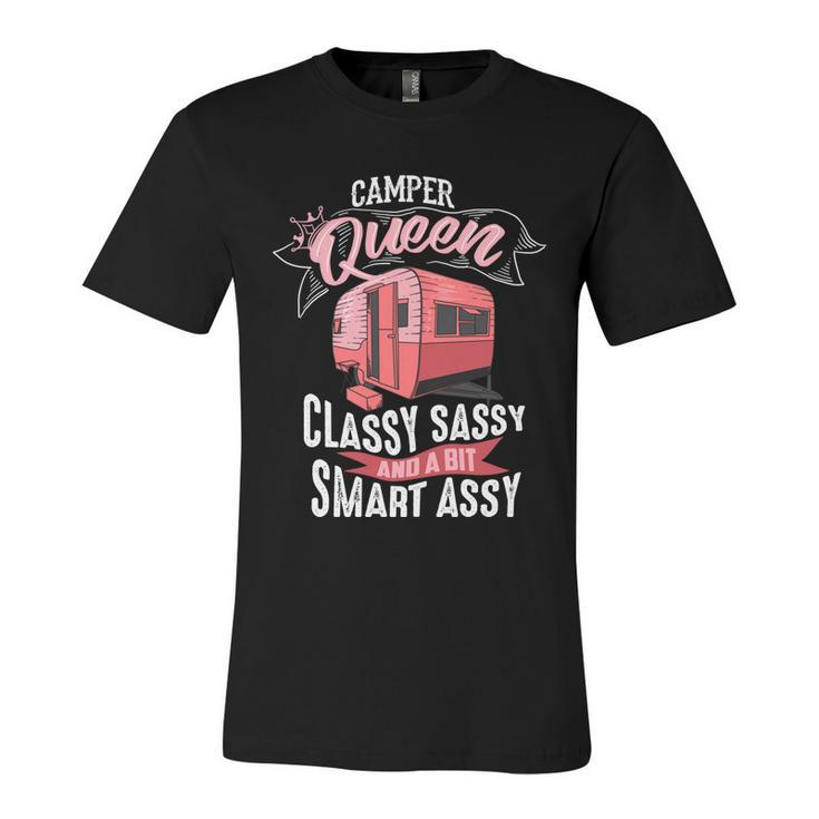 Cool Camper Queen Classy Sassy Smart Assy Funny Camping Gift Unisex Jersey Short Sleeve Crewneck Tshirt