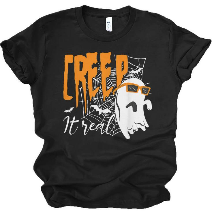 Creep It Real Funny Boo Ghost Halloween Costume  Men Women T-shirt Unisex Jersey Short Sleeve Crewneck Tee