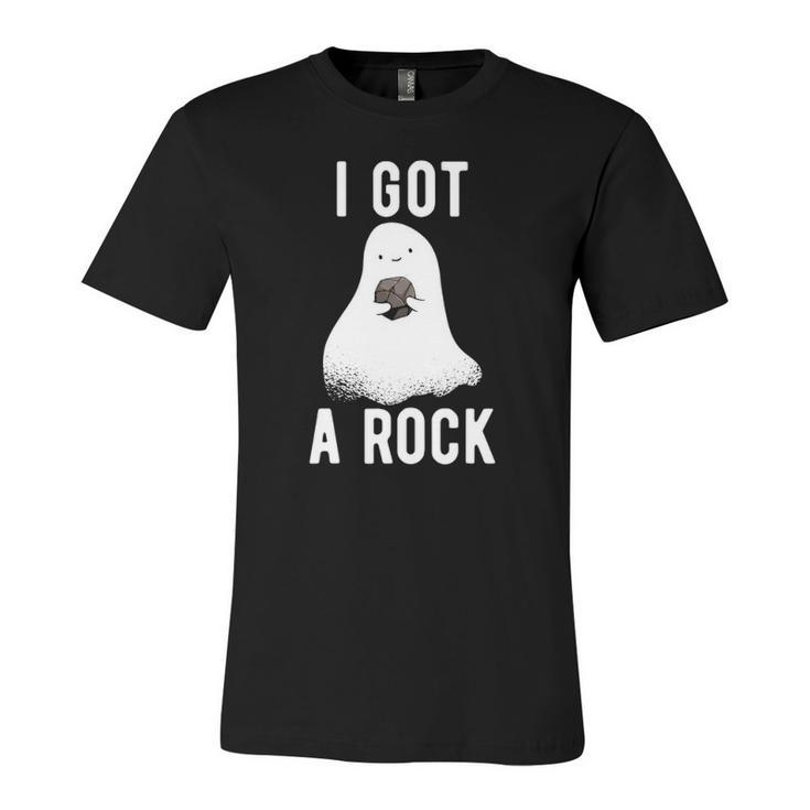 Cute Ghost Halloween I Got A Rock Jersey T-Shirt