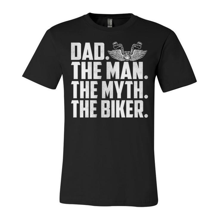 Dad The Biker Unisex Jersey Short Sleeve Crewneck Tshirt