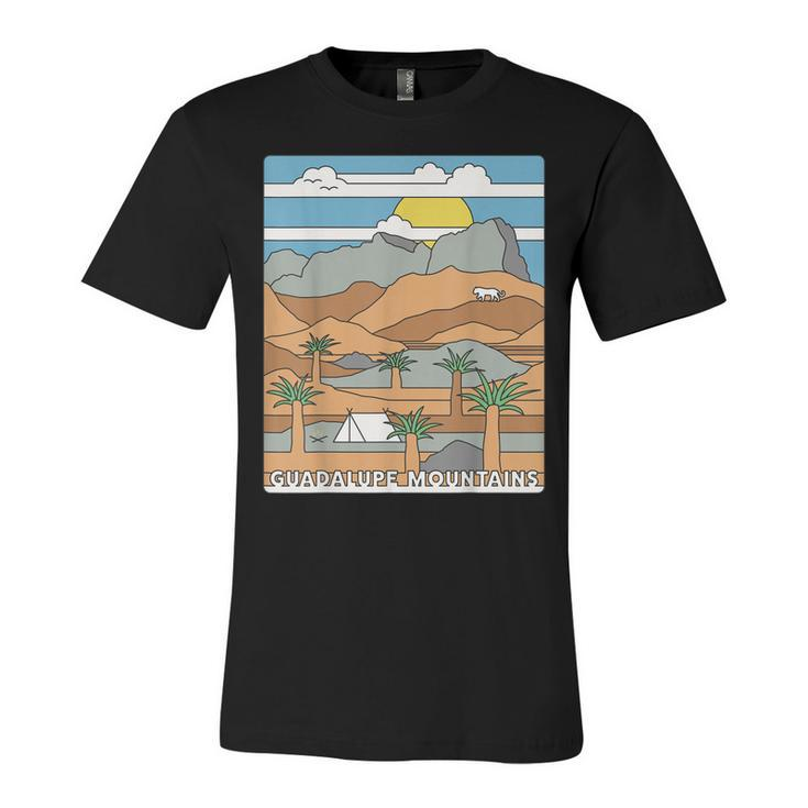 Daytime El Capitan Guadalupe Mountains National Park Texas  Unisex Jersey Short Sleeve Crewneck Tshirt