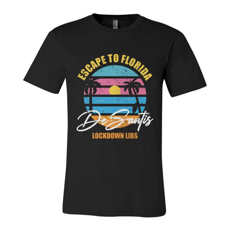 Desantis Escape To Florida Great Gift V3 Unisex Jersey Short Sleeve Crewneck Tshirt
