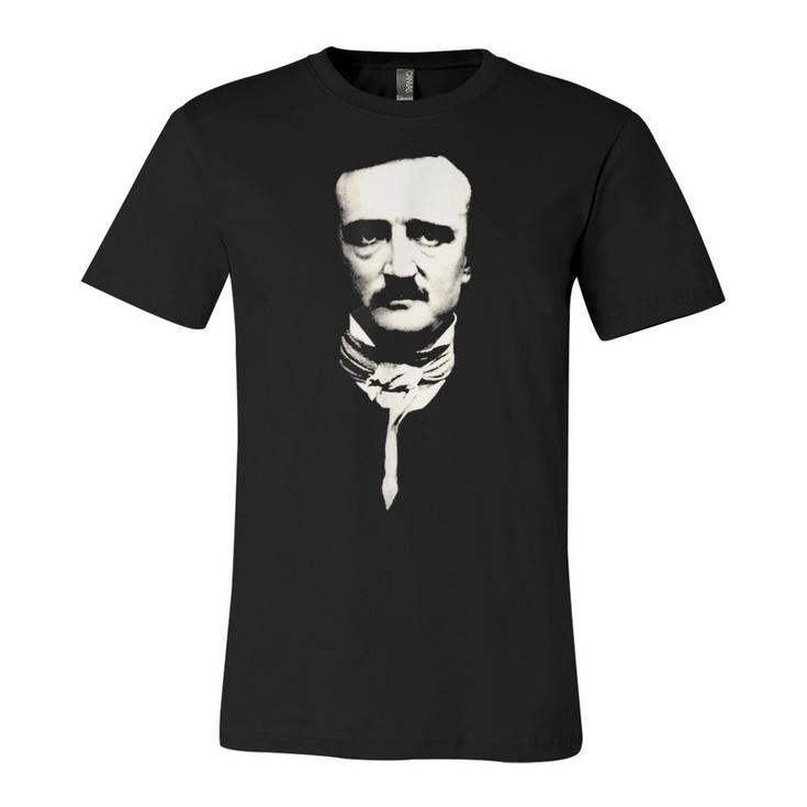 Edgar Allan Poe | Writer | Face Portrait |  Unisex Jersey Short Sleeve Crewneck Tshirt