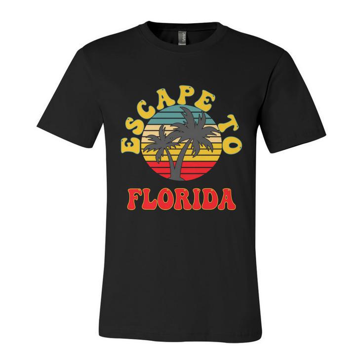 Escape To Florida Desantis Gift Unisex Jersey Short Sleeve Crewneck Tshirt