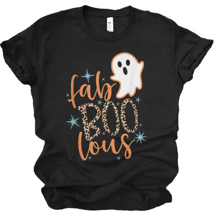 Faboolous Leopard Fabulous Boos Autumn Pumpkin Halloween  Men Women T-shirt Unisex Jersey Short Sleeve Crewneck Tee