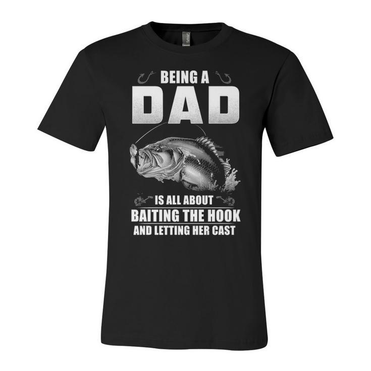 Fishing Dad - Baiting The Hook Unisex Jersey Short Sleeve Crewneck Tshirt