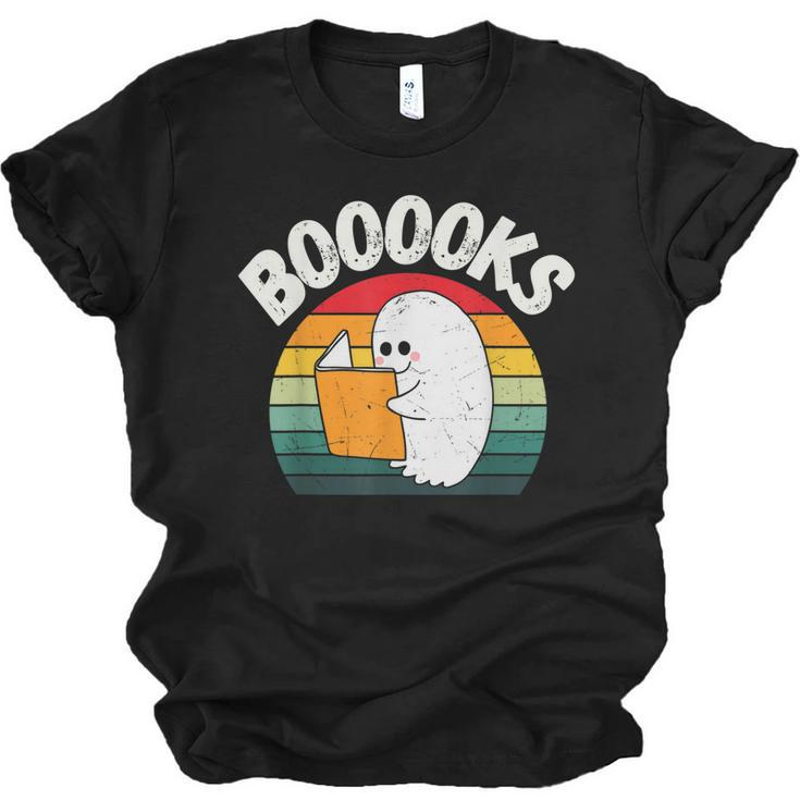 Ghost Booooks Halloween Boo Teacher And Kids Reading Books  Men Women T-shirt Unisex Jersey Short Sleeve Crewneck Tee
