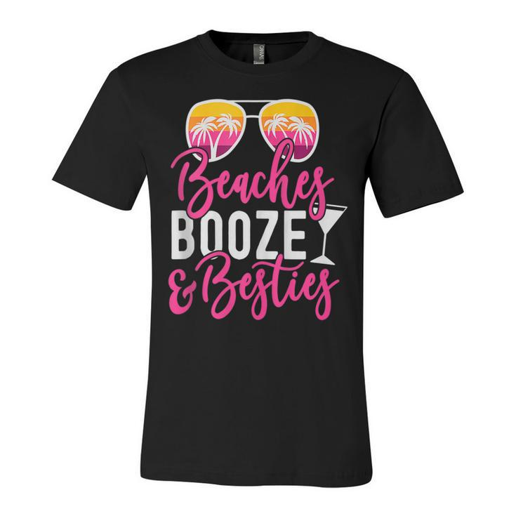 Girls Trip Girls Weekend Friends Beaches Booze & Besties  V3 Unisex Jersey Short Sleeve Crewneck Tshirt