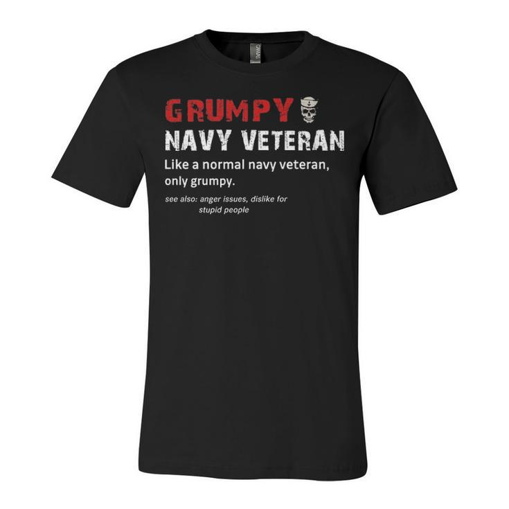 Grumpy Navy Veteran Unisex Jersey Short Sleeve Crewneck Tshirt