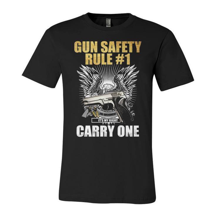 Gun Safety V2 Unisex Jersey Short Sleeve Crewneck Tshirt