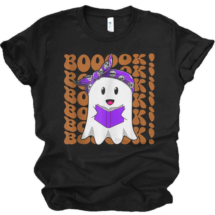Halloween Booooks Ghost Reading Boo Read Books Library  V2 Men Women T-shirt Unisex Jersey Short Sleeve Crewneck Tee