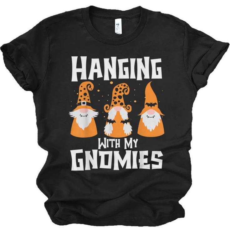 Hanging With My Gnomies Three Gnomes Halloween Costumes Boys  Unisex Jersey Short Sleeve Crewneck Tshirt