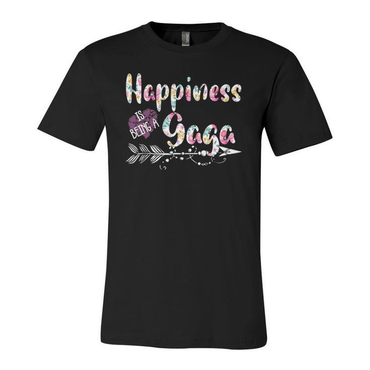 Happiness Is Being A Gaga Cute Grandma Jersey T-Shirt
