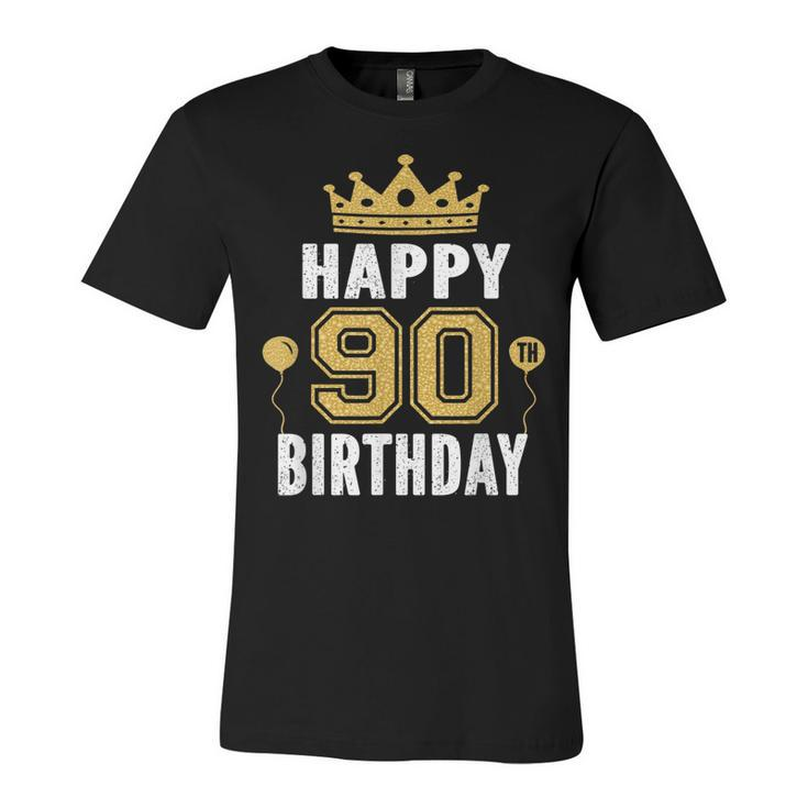 Happy 90Th Birthday Idea For 90 Years Old Man And Woman  Unisex Jersey Short Sleeve Crewneck Tshirt