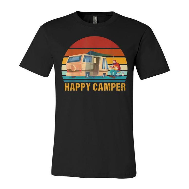 Happy Camper - Camping Rv Camping For Men Women And Kids  Unisex Jersey Short Sleeve Crewneck Tshirt