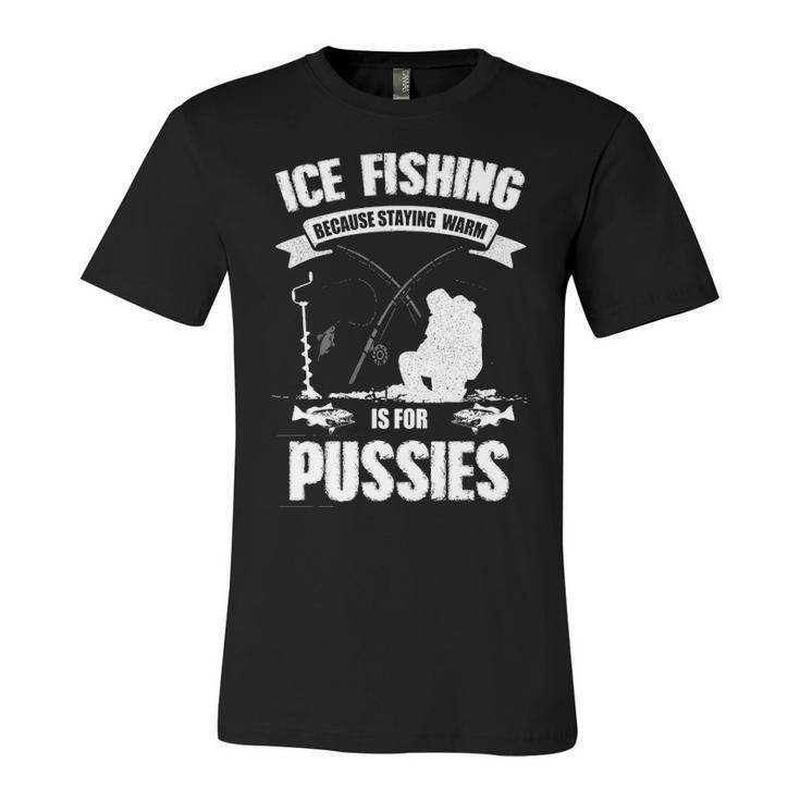 Ice Fishing V2 Unisex Jersey Short Sleeve Crewneck Tshirt