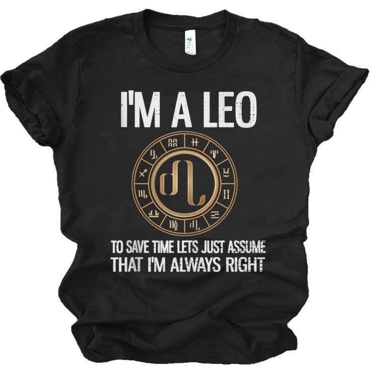 Im A Leo Zodiac Sign Horoscope Astrology Leo July August  Men Women T-shirt Unisex Jersey Short Sleeve Crewneck Tee